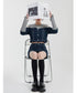 Open Shoulder Denim Top
